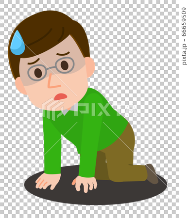 どん底　失意の男性　イラスト 66659509