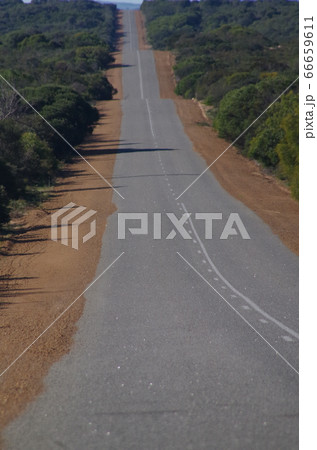 広大な真っ直ぐな道　オーストラリア　パース近郊 66659611