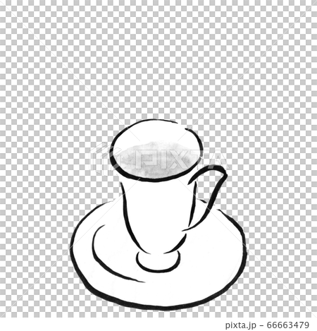 紅茶(墨の手描きイラスト) 紅茶(墨の手描きイラスト) 66663479