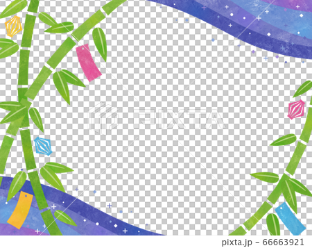 Tanabata frame/hand-drawn style 66663921