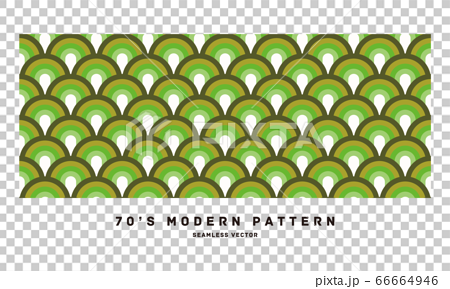 70年代 レトロモダンなシームレスパターン ベクターイラスト素材 壁紙のイラスト素材