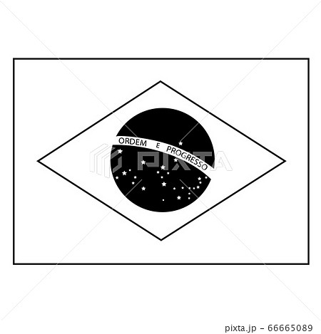 National Flag Of The Country Or Nation Of Brazilのイラスト素材 66665089 Pixta