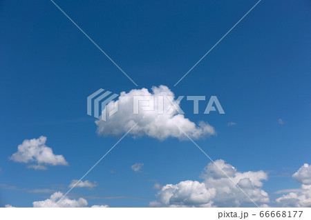 White clouds on blue sky background. 66668177