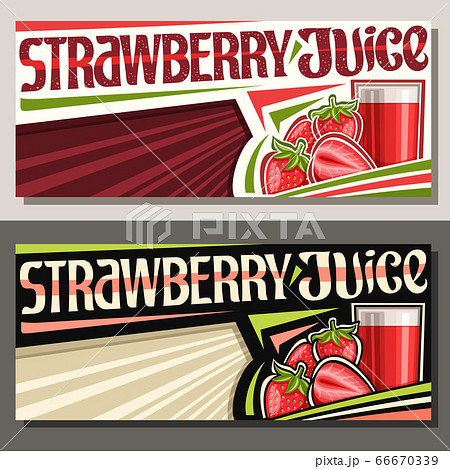 Vector banners for Strawberry Juice 66670339