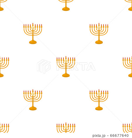 Illustration on theme big colored pattern menorah 66677640