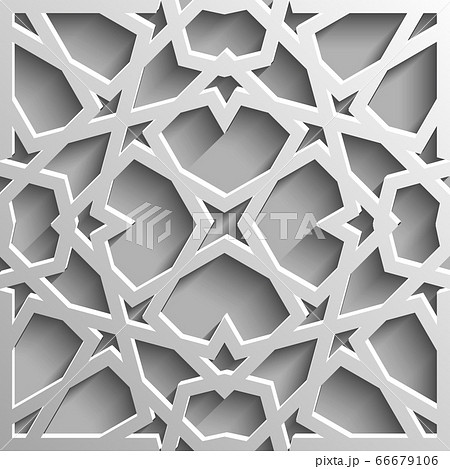 Seamless islamic pattern 3d . Traditional Arabic design element. 66679106
