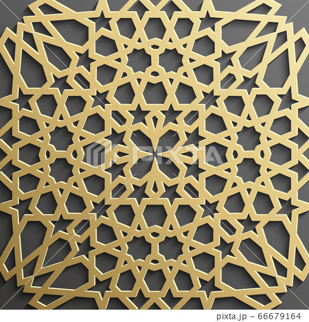Seamless islamic pattern 3d . Traditional Arabic design element. 66679164