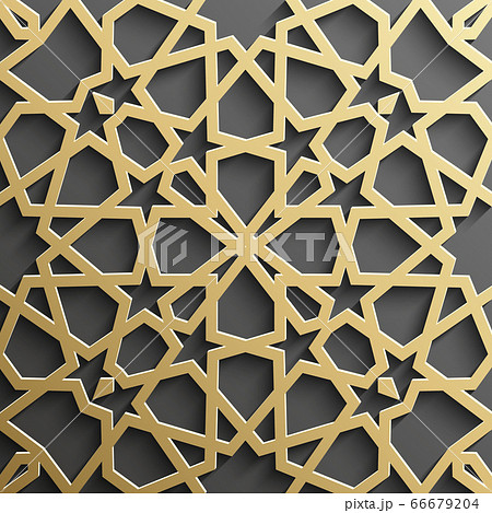 Seamless islamic pattern 3d . Traditional Arabic design element. Seamless islamic pattern 3d . Traditional Arabic design element. 66679204