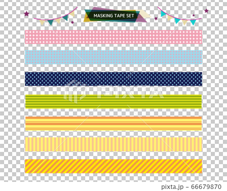 Illustration set of colorful masking tape Star... - Stock Illustration ...