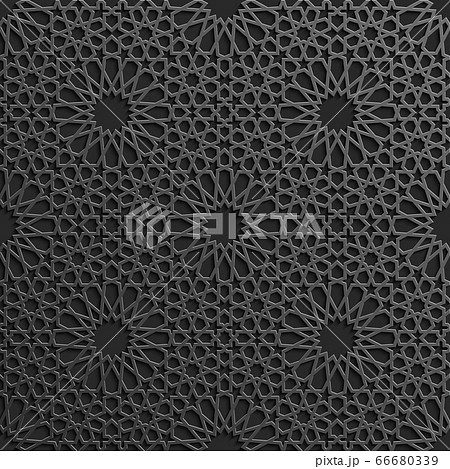 Seamless islamic pattern 3d . Traditional Arabic design element. 66680339