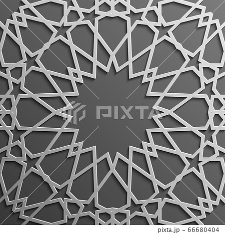 Seamless islamic pattern 3d . Traditional Arabic design element. 66680404