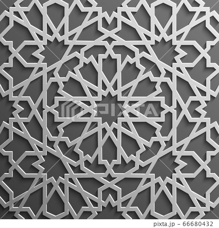 Seamless islamic pattern 3d . Traditional Arabic design element. 66680432