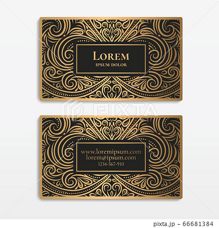 Black and gold vintage business card. 66681384