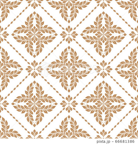 White and gold vintage vector seamless pattern. White and gold vintage vector seamless pattern. 66681386