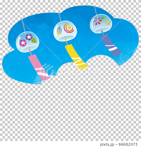 夏季特色風鈴和夏日的天空 66682073