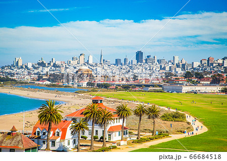 San Francisco skyline with Crissy Field, California, USA San Francisco skyline with Crissy Field, California, USA 66684518