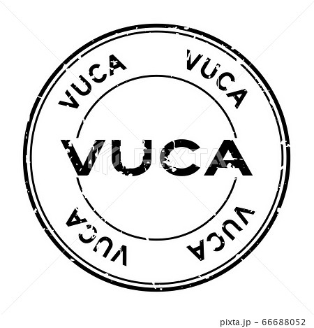 Grunge black vuca (abbreviation of Volatility, uncertainty, complexity and ambiguity) word round rubber seal stamp on white background 66688052