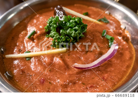 マトンマサラ インドカレー マトンカレー インド料理 接写 横位置 66689118