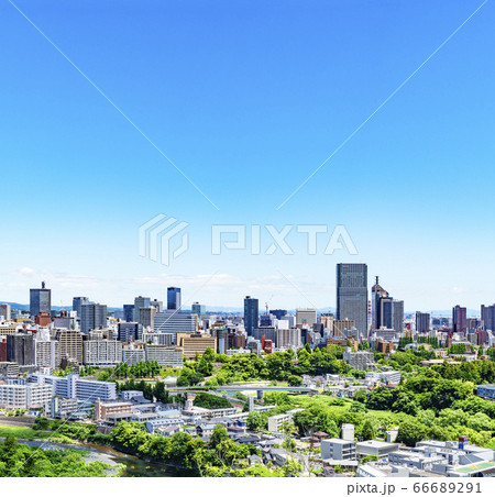 2020年・増加しつつビル群の仙台市全景 2020年・増加しつつビル群の仙台市全景 66689291