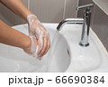 Coronavirus pandemic prevention by  wash hands and 66690384
