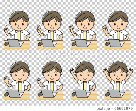 Boy 02_08 (boy operating laptop, smiling, upper body) Boy 02_08 (boy operating laptop, smiling, upper body) 66691979