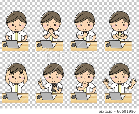 Boy 02_05 (boy operating a laptop, troubled face, upper body) Boy 02_05 (boy operating a laptop, troubled face, upper body) 66691980