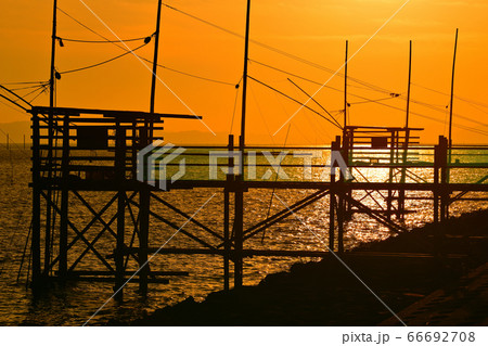 柳川市　有明海の夕景 66692708