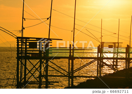 柳川市　有明海の夕景 66692711