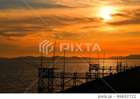 柳川市 有明海の夕景 柳川市 有明海の夕景 66692722
