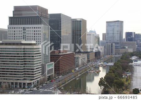 大手町から望む、丸ノ内付近の皇居 66693485