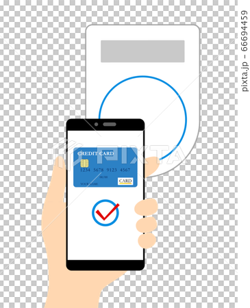Vector image of smartphone payment 66694459