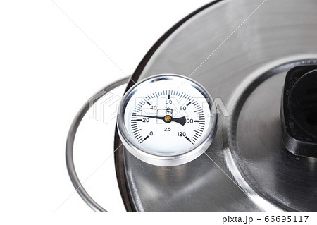 Picture of steel smokehouse pot on white background 66695117