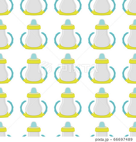 kit baby milk in clear bottle with rubber pacifier 66697489