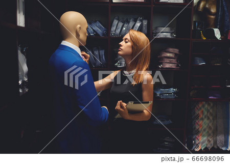 Young Caucasian woman shop owner enjoying entrepreneurship business Young Caucasian woman shop owner enjoying entrepreneurship business 66698096