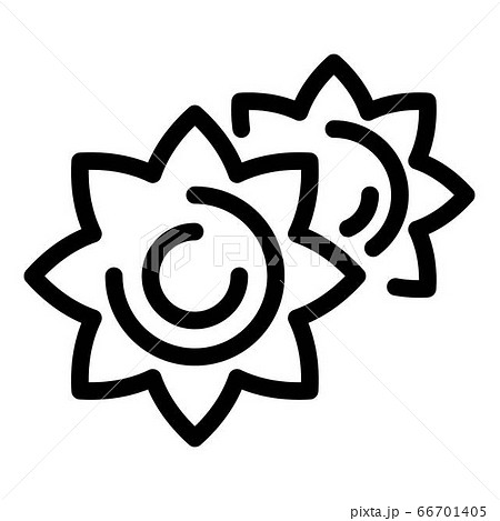 Flowers condiment icon, outline style Flowers condiment icon, outline style 66701405