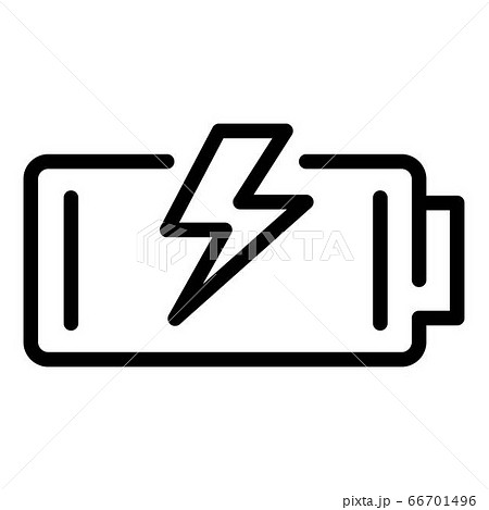 Battery energy icon, outline style 66701496