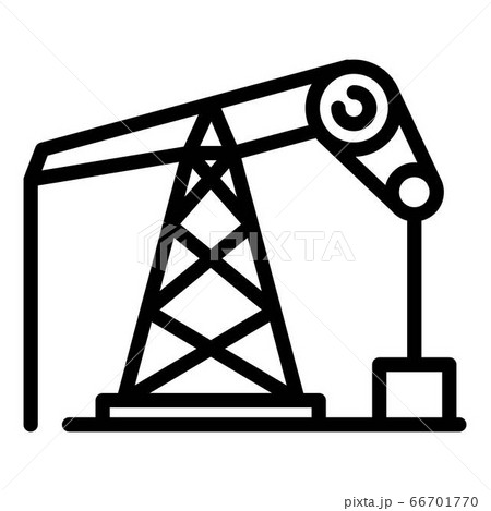 Oil pump icon, outline style 66701770