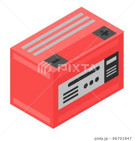 Car battery icon, isometric style 66701847