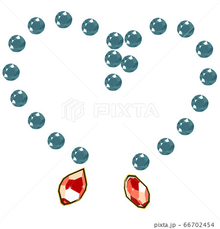 Fancy vivid green diamond gems necklace isolated on white background. Fancy vivid green diamond gems necklace isolated on white background. 66702454