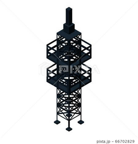 Desert petrol tower icon, isometric style Desert petrol tower icon, isometric style 66702829