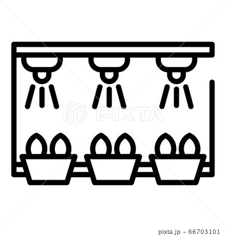 Smart irrigation rack icon, outline style Smart irrigation rack icon, outline style 66703101