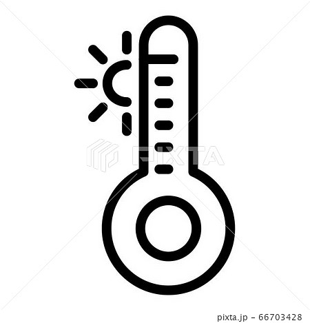 Outdoor thermometer icon, outline style 66703428