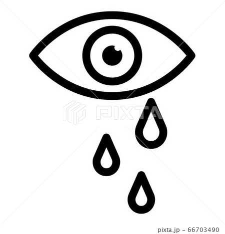 Tears from eye icon, outline style 66703490