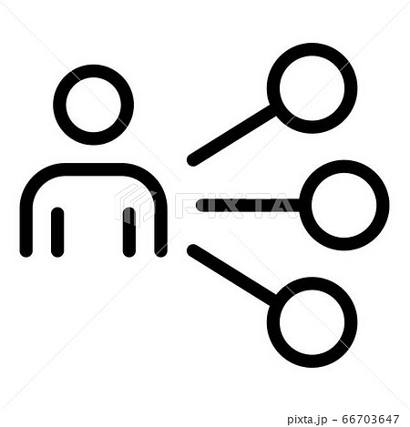 Man select new job icon, outline style Man select new job icon, outline style 66703647