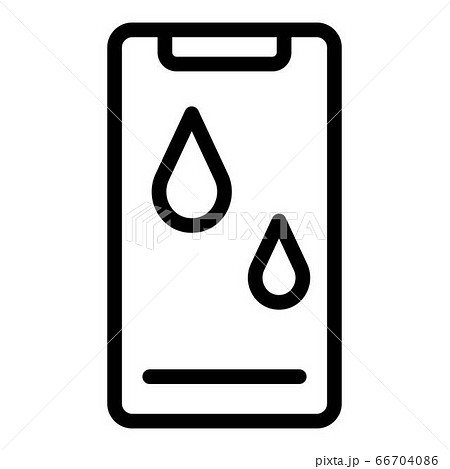 Underwater smartphone icon, outline style 66704086