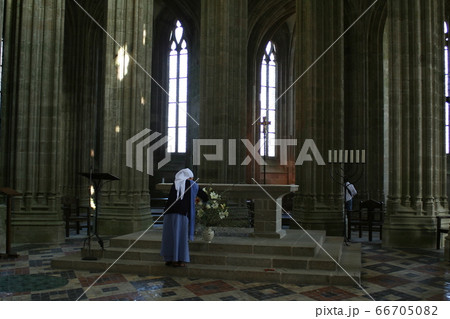 モンサンミシェルの礼拝堂　世界遺産　フランス 66705082