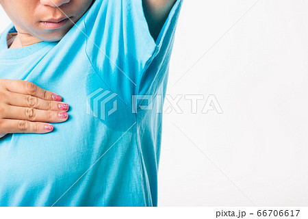 Female very badly have armpit sweat stain on her Female very badly have armpit sweat stain on her 66706617