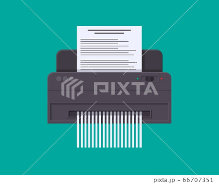 Shredder Cutting Paper Modern Device For Safe のイラスト素材