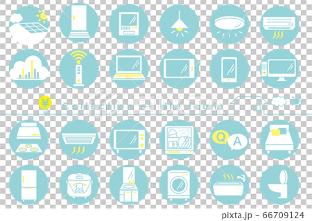 Electrical appliances and PC icons necessary for daily life/IOT/ZEH 66709124