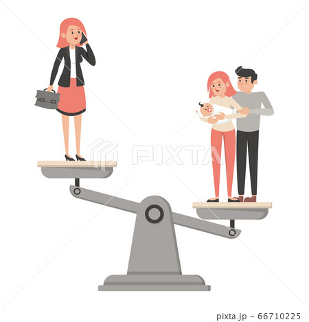 Work and life balance concept vector isolated 66710225